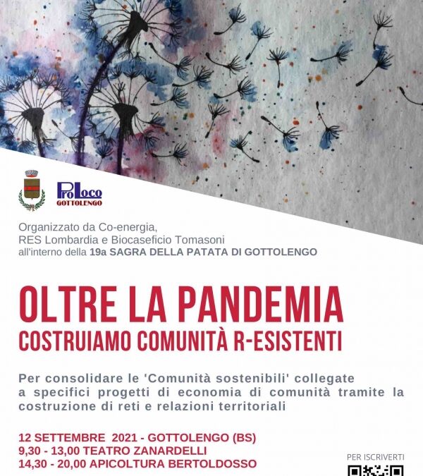 Costruiamo comunità r-esistenti, incontro a Gottolengo il 12 settembre