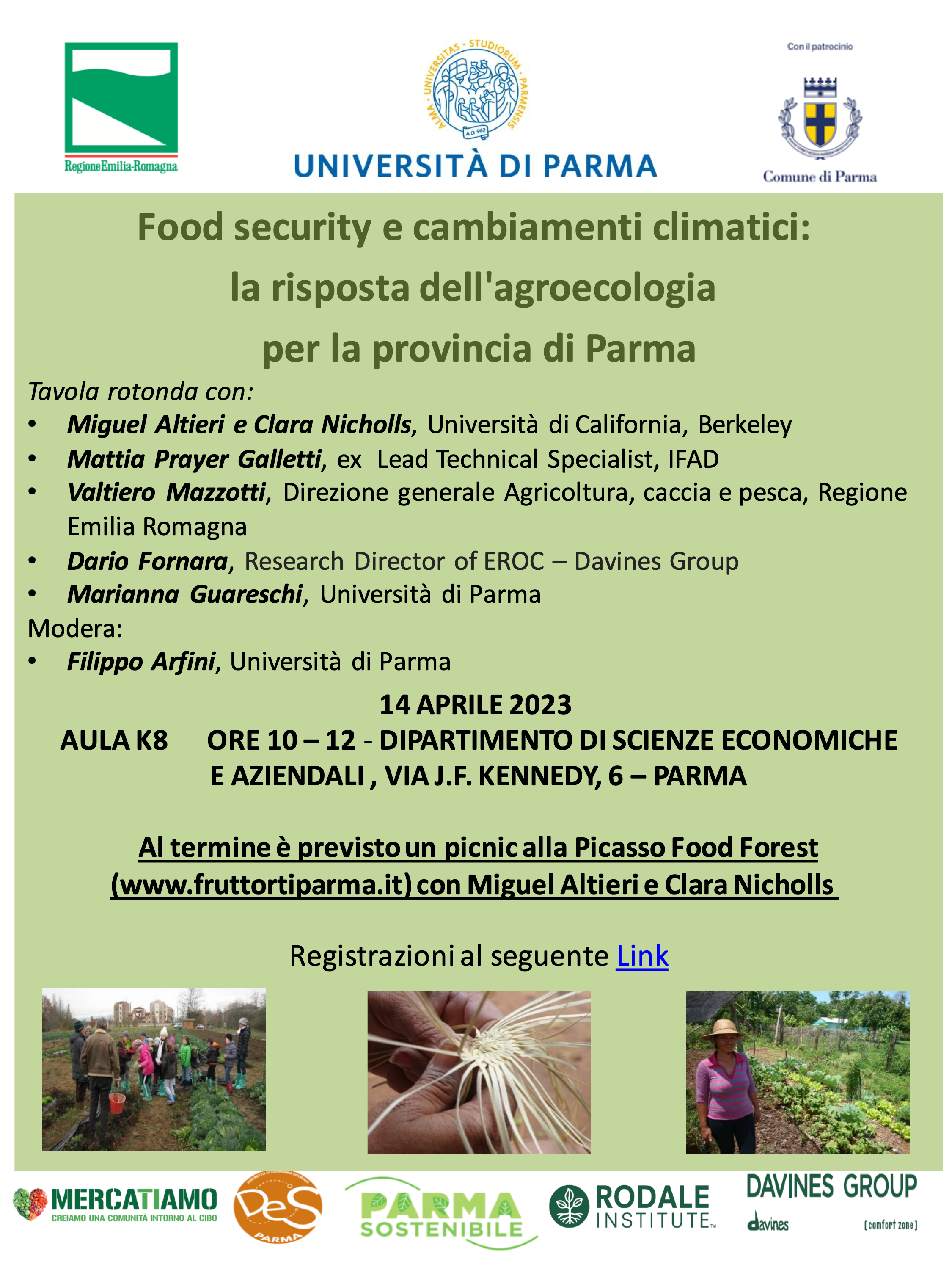 Food security e cambiamenti climatici: la risposta dell’agroecologia per la provincia di Parma
