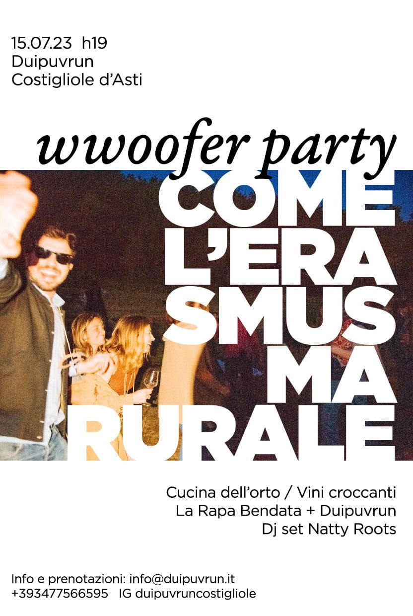 WWOOFER PARTY a Costigliole d’Asti