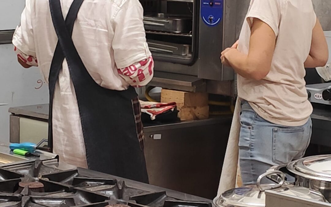 The self-managed kitchen during the gatherings and local meetings