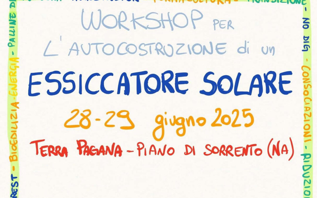 Workshop for the self-production of a Solar Dryer