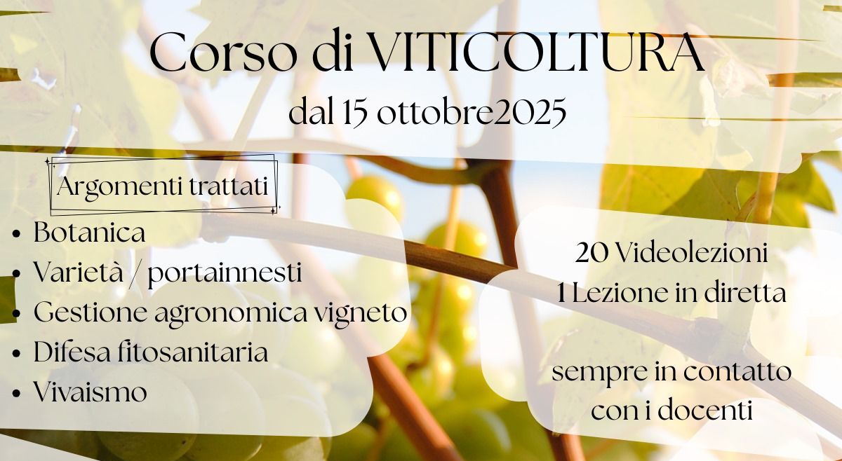 Corso Online di Viticoltura