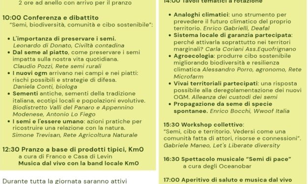 Il 20 settembre, a Sestola, Seminiamo Futuro!