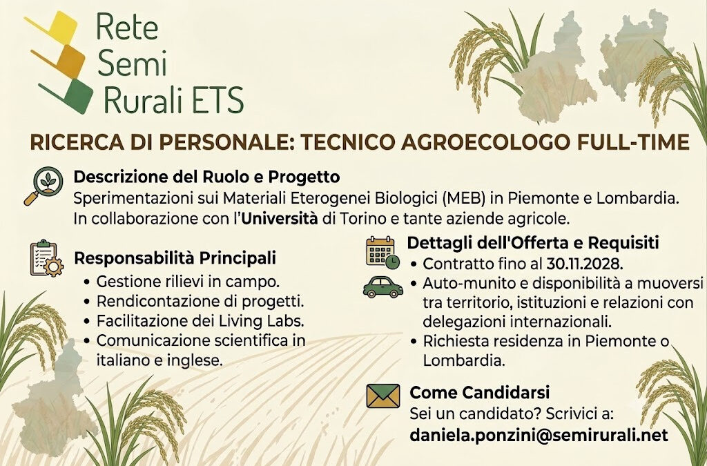 Ricerca tecnico Agroecologico full-time